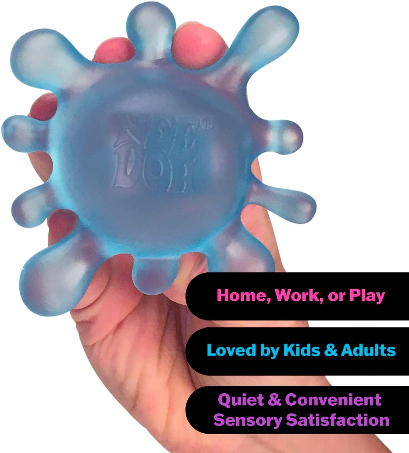 FREE DOH Jelly Splat Ball - Stress Relief Squishy Toy, Translucent Sensory Fidget Toy for Kids & Adults