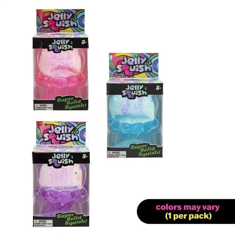 FREE DOH Mesmerizing Glitter Jellyfish Squishy - Satisfying Sensory Fidget Toy for Stress Relief & Tactile Play